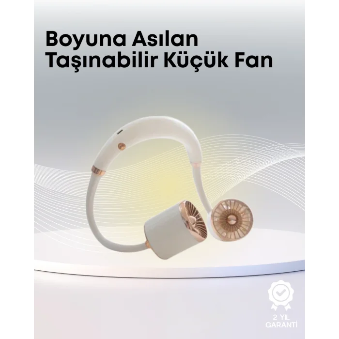  Yazlık Taşınabilir Sessiz Boyun Fanı 3 Kademe Hız Ayarlı