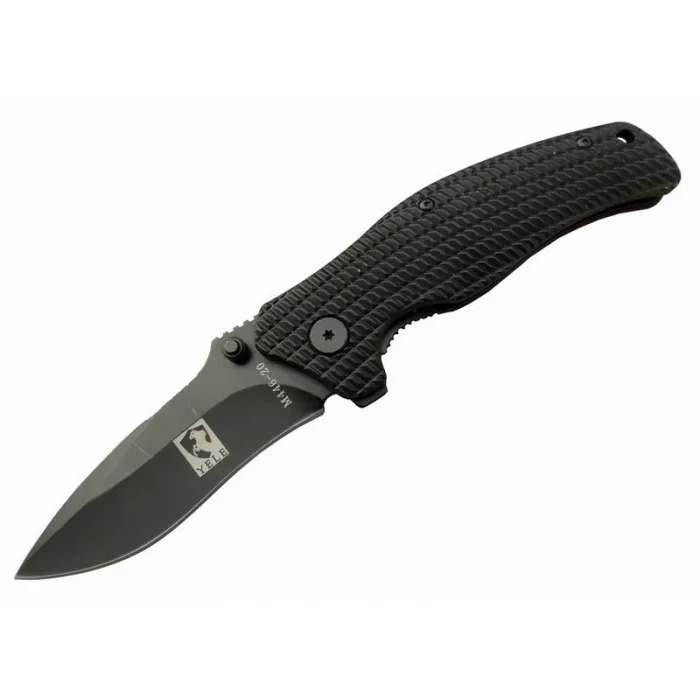  Yele M446 Siyah Kamp Çakı 20cm - Yarı Otomatik, Kemerlikli