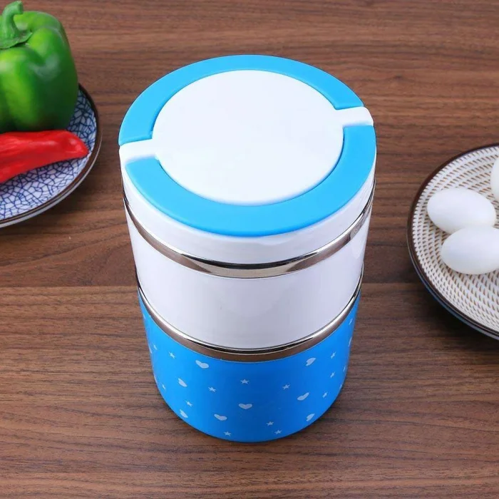 BUĞZ Yemek Termosu 2li Tutacaklı Sefer Tası - Hiper 2 Katlı Yemek Termos