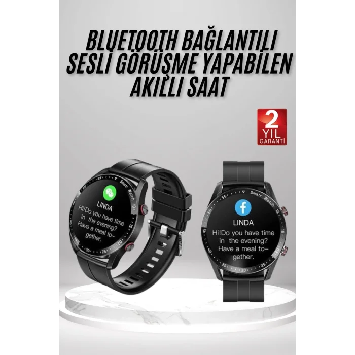 BUĞZ Yeni Model Akıllı Saat GPS Uyumlu Uyku ve Sağlık Takibi Sesli Görüşme