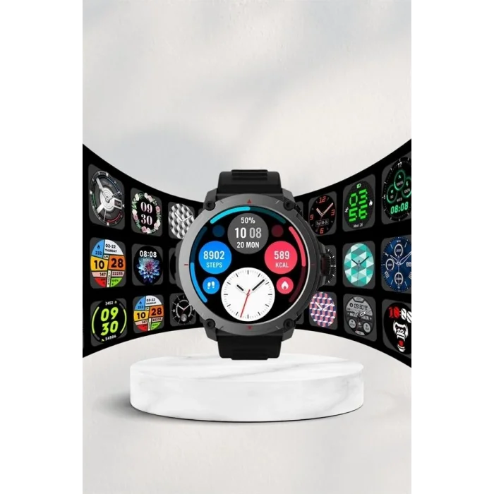 BUĞZ Yeni Model Akıllı Saat GPS Uyumlu Uyku ve Sağlık Takibi Sesli Görüşme