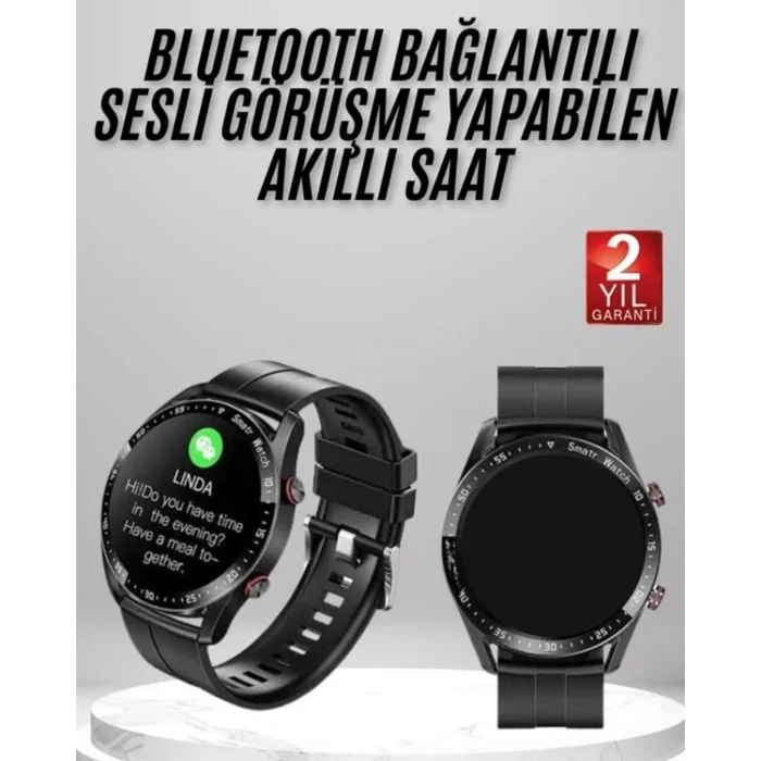 BUĞZ Yeni Model Akıllı Saat GPS Uyumlu Uyku ve Sağlık Takibi Sesli Görüşme