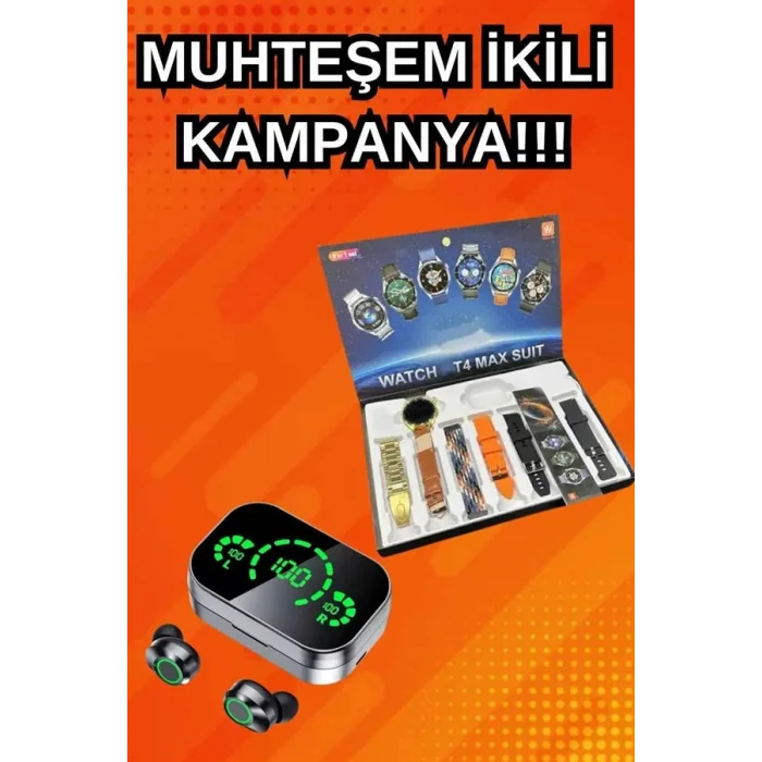 BUĞZ Yeni Model Akıllı Saat ve Ucuz Kaliteli Bluetooth Kulaklık Amoled Ekran Aynalı - BUĞZ
