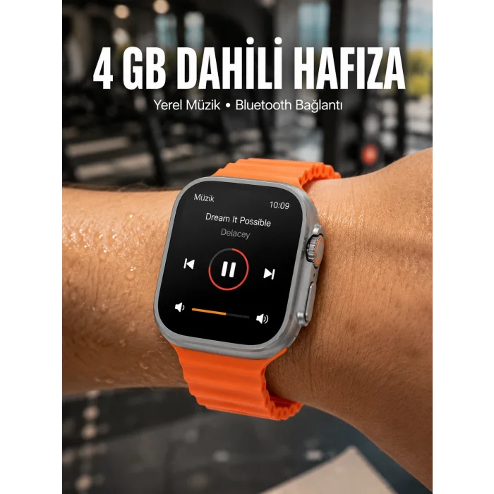 BUĞZ Yeni Nesil 3 Kordonlu Kol Saati 49 MM Amoled Ekran Akıllı Saat