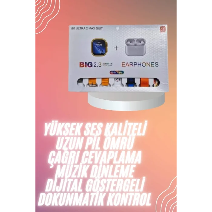 BUĞZ Yeni Nesil 7 Kordonlu Arama Bildirim Özellikli Kulaklık Hediyeli Akıllı Saat