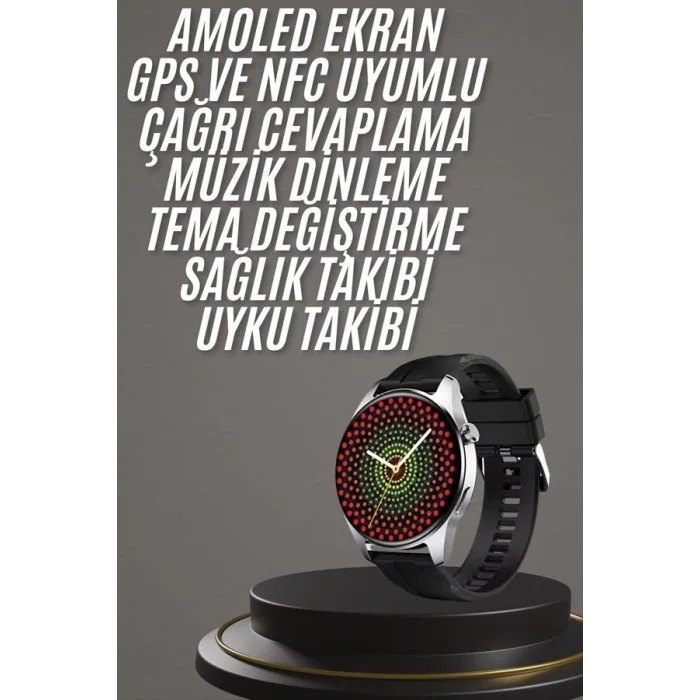  Yeni Nesil Akıllı Saat 1.5 Inç Amoled Ekran Çağrı Cevaplayabilen