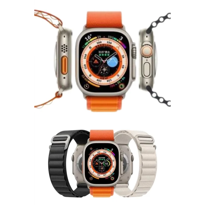  Yeni Nesil Akıllı Saat Çok Yönlü Titreşimli 49 MM Android ve İOS Uyumlu