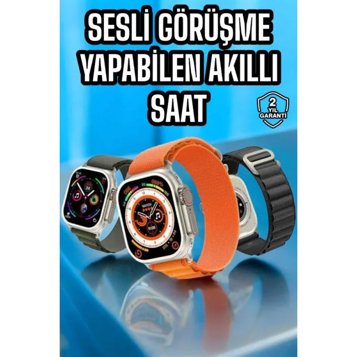 BUĞZ Yeni Nesil Akıllı Saat Nabız Ölçer Sağlık Ölçer ve Kalori Ölçer Uyku Takibi NFC Özelliği - BUĞZ