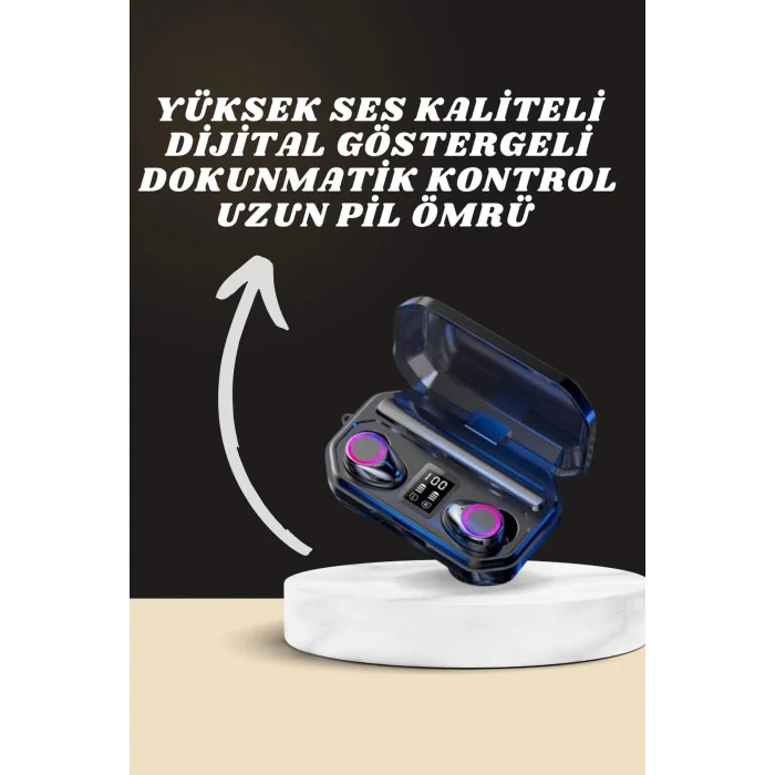 BUĞZ Yeni Nesil Akıllı Saat ve Bluetooth Kulaklık Kampanyası Dijital Göstergeli Powerbankli - BUĞZ