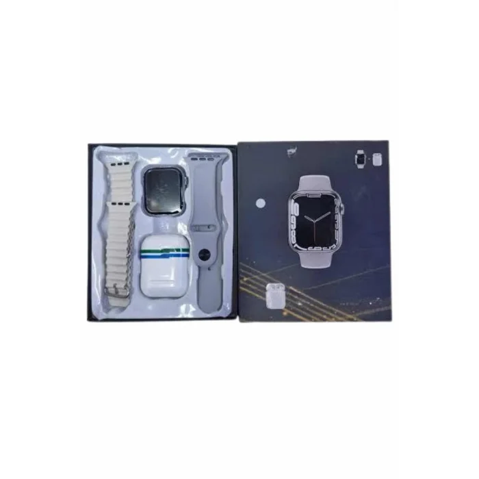 BUĞZ Yeni Nesil Akıllı Saat Ve Kulaklık Seti Gümüş Kasa Zarif Tasarım Çok Fonksiyonlu - BUĞZ