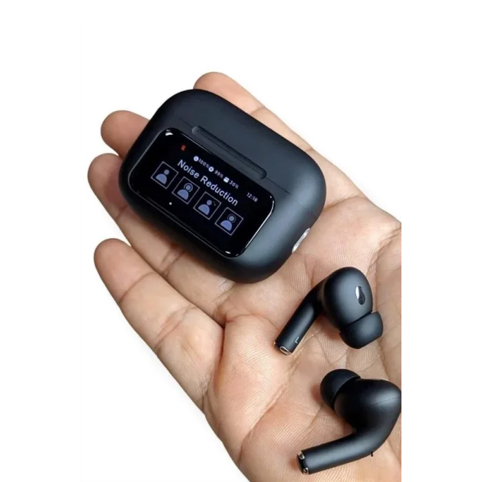  Yeni Nesil ANC Özellikli Çağrı Cevaplayan Dokunmatik Ekranlı Bluetooth Kulaklık Siyah