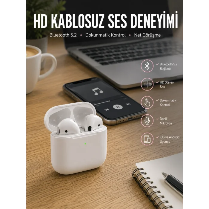 BUĞZ Yeni Nesil Bluetooth Kulaklık Eller Serbest Aramalar ve Yüksek Kaliteli Ses İçin İdeal Kulaklık