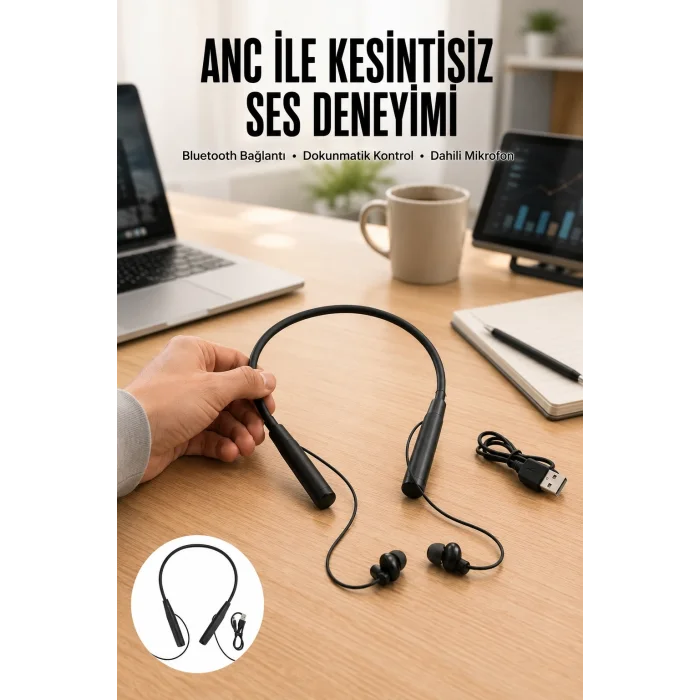 BUĞZ Yeni Nesil Bluetooth Kulaklık Kablolu Kulak İçi Dijital Göstergeli