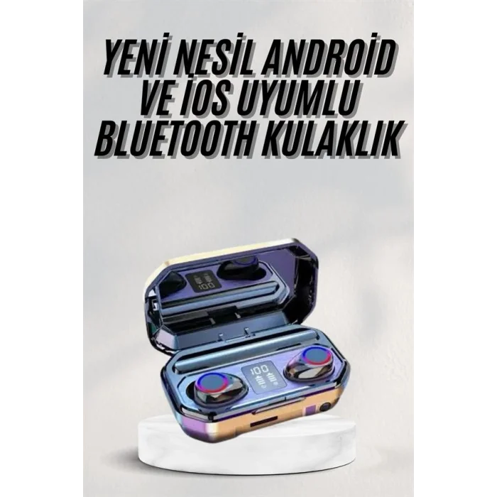 BUĞZ Yeni Nesil Bluetooth Kulaklık Uzun Pil Ömrü El Fenerli Dijital Şarj Göstergeli - BUĞZ