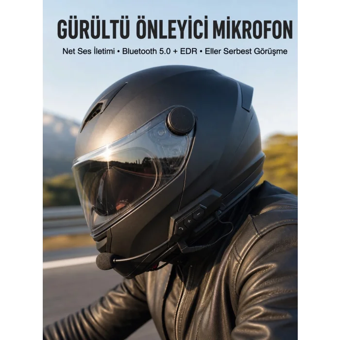 BUĞZ Yeni Nesil Dinleme Ve Konuşma Özellikli Intercom Kask Kulaklığı 5.0 Bluetooth