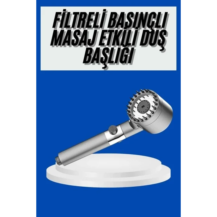 BUĞZ Yeni Nesil Duş Başlığı Paslanmaz Çelik Masaj Etkili Ergonomik Tasarım Su Basınçlı