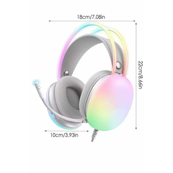 BUĞZ Yeni Nesil Kulak Üstü Kablosuz Uzun Ömürlü RGB Işıklı Bluetooth Kulaklık - BUĞZ