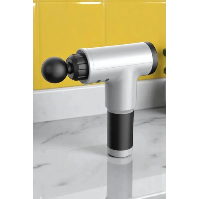 BUĞZ Yeni Nesil Masaj Tabancası 4 Başlıklı Sporcu Şarjlı Kablosuz Omuz Bacak Ayak Masaj Aleti Tabancası