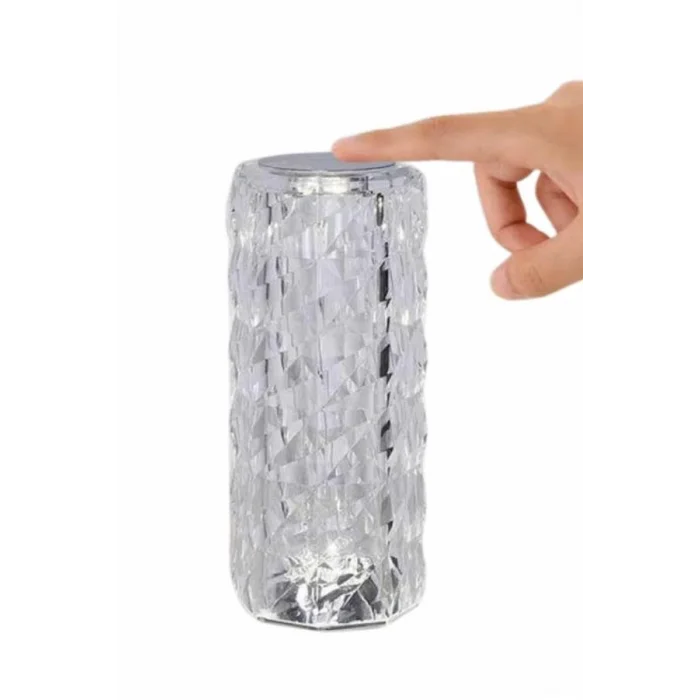 BUĞZ Yeni Nesil Modern Kristal Masa ve Gece Lambası Dokunmatik Renk Değiştirebilen