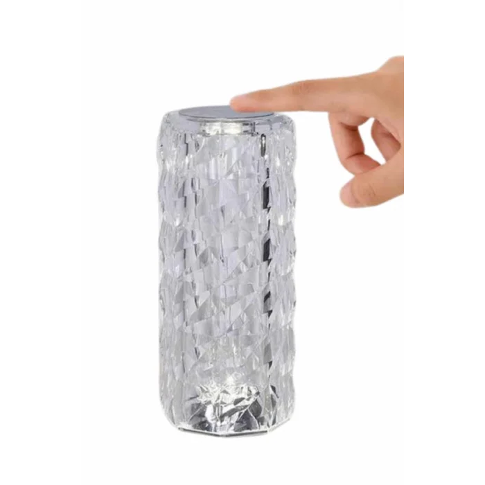 BUĞZ Yeni Nesil Modern Kristal Masa ve Gece Lambası Dokunmatik Renk Değiştirebilen - BUĞZ