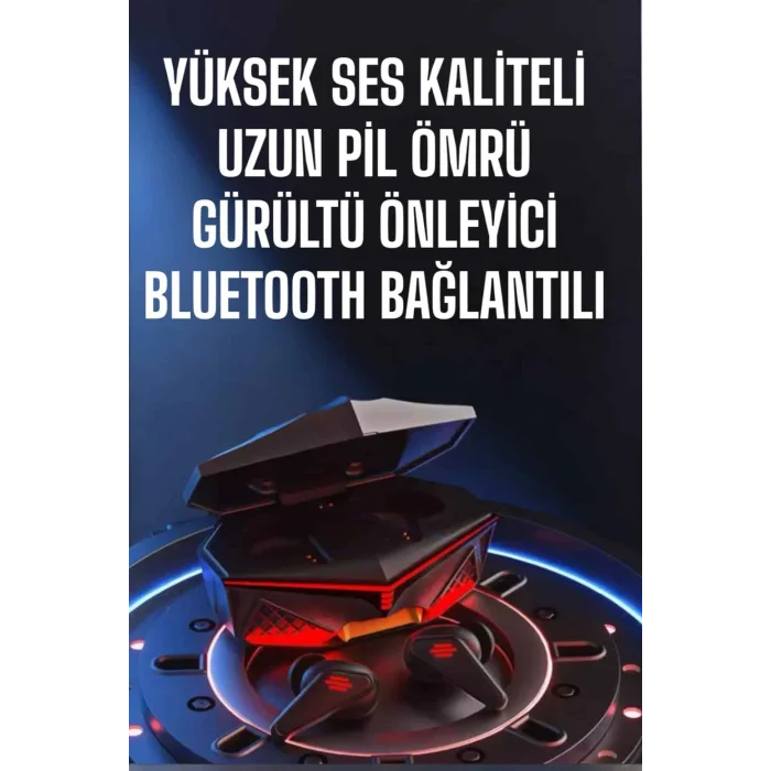 BUĞZ Yeni Nesil Oyuncu Kulaklığı Gürültü Önleyici Uzun Pil Ömrü Bluetooth Bağlantılı