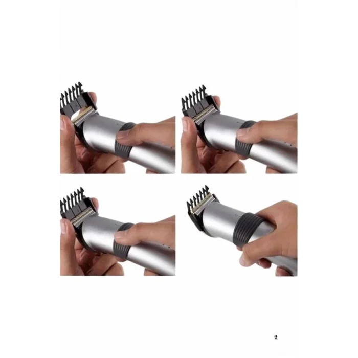  Yeni Nesil Profesyonel Şarjlı Saç Sakal Tıraş Makinesi Ayarlanabilir 4 Taraklı