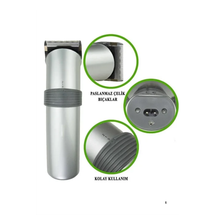 BUĞZ Yeni Nesil Profesyonel Şarjlı Saç Sakal Tıraş Makinesi Ayarlanabilir 4 Taraklı - Lisinya