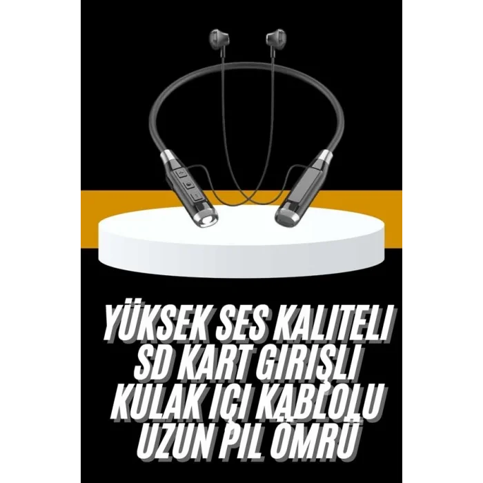  Yeni Nesil Silikonlu Kulak İçi Kablosuz Kesintisiz Bluetooth Kulaklık Kablolu