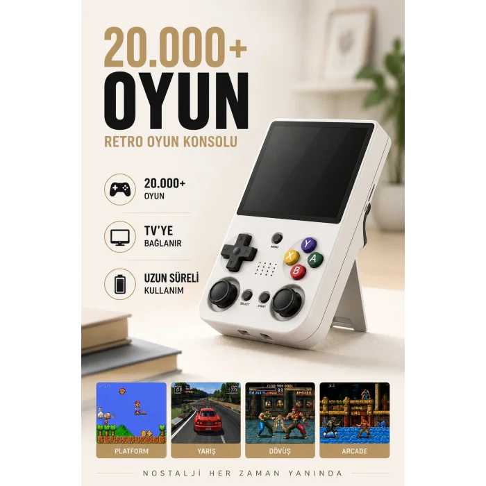 BUĞZ Yeni Nesil Taşınabilir Oyun Konsolu 20 Bin Oyunlu Oyun Cihazı