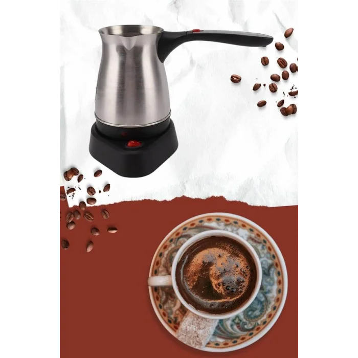 BUĞZ Yeni Nesil Türk Kahve Makinesi Cezvesi Siyah Gri Kablolu Pratik - BUĞZ