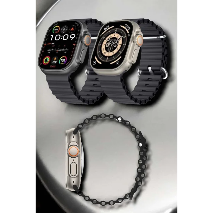 BUĞZ Yeni Nesil Ultra Akıllı Saat Titreşimli, Uyku & Sağlık Takibi, Çift Kordon - BUĞZ