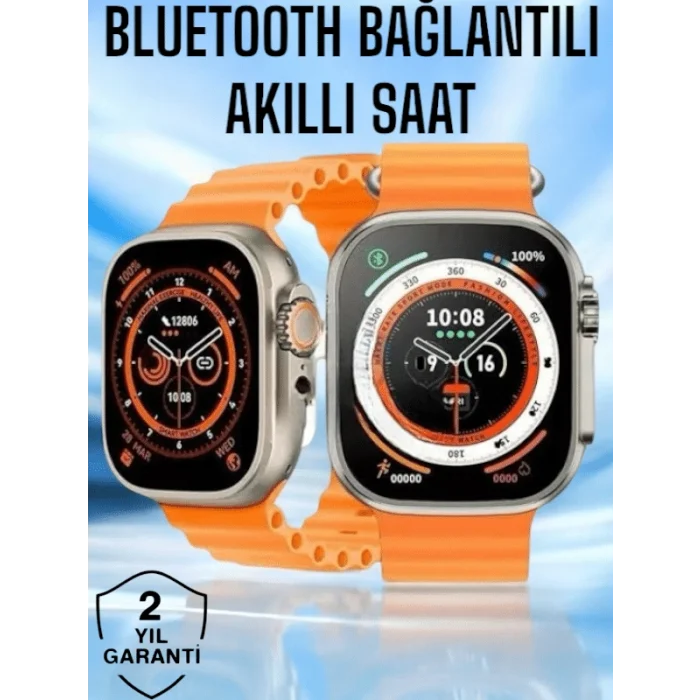 BUĞZ Yeni Nesil Ultra Akıllı Saat Titreşimli, Uyku & Sağlık Takibi, Çift Kordon - BUĞZ