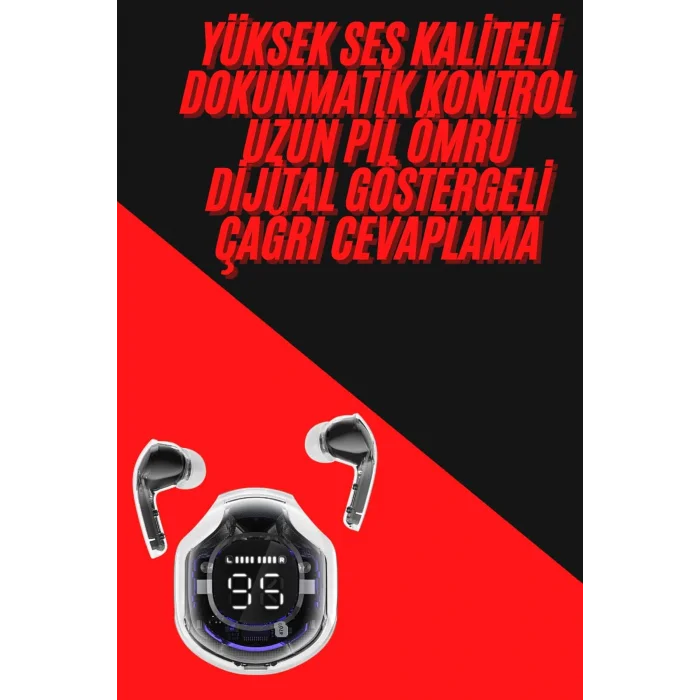 BUĞZ Yeni Nesil Ultrapods Pro Bluetooth Kulaklık Extra Bass Yüksek Mikrofon Kalitesi - BUĞZ