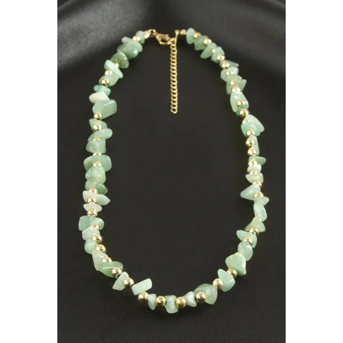 BUĞZ Yeşim Kırık Doğaltaş Kolye