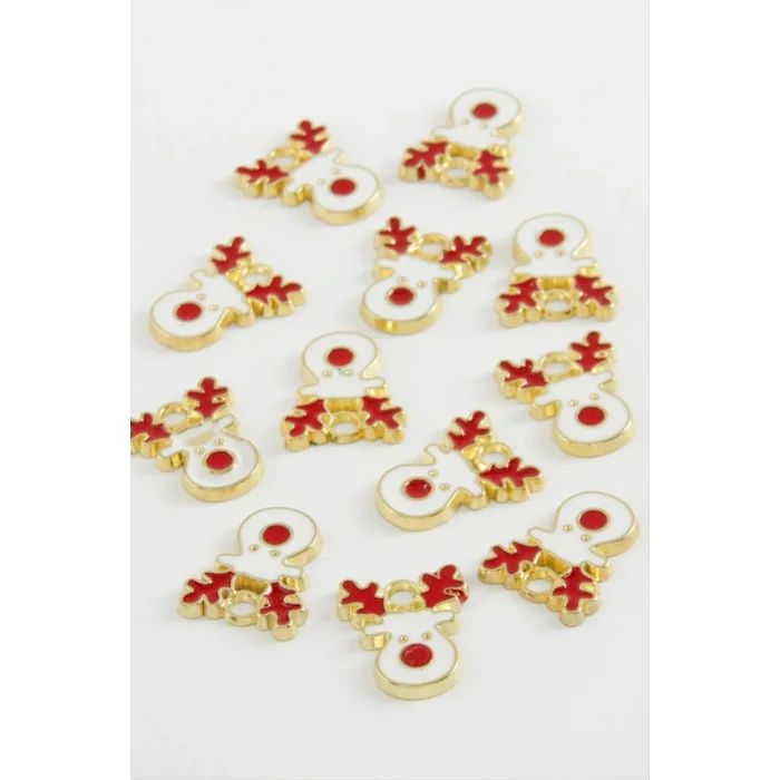 BUĞZ Yılbaşı Geyik Mineli Kolye Ucu 1 Adet