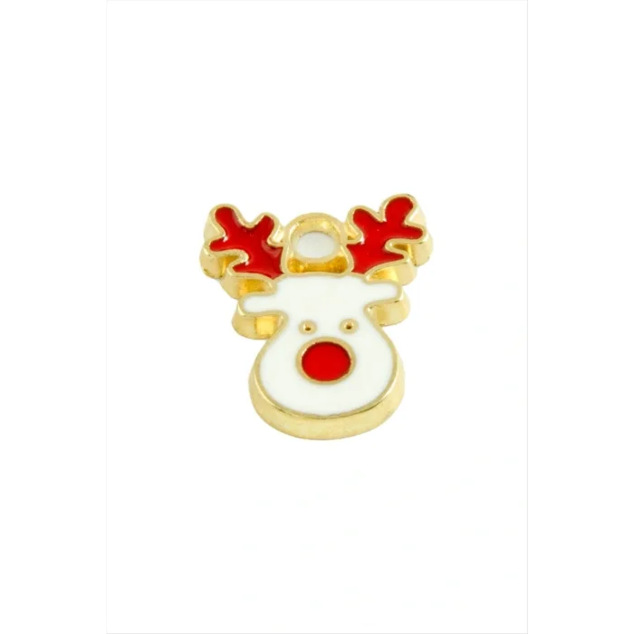 BUĞZ Yılbaşı Geyik Mineli Kolye Ucu 1 Adet