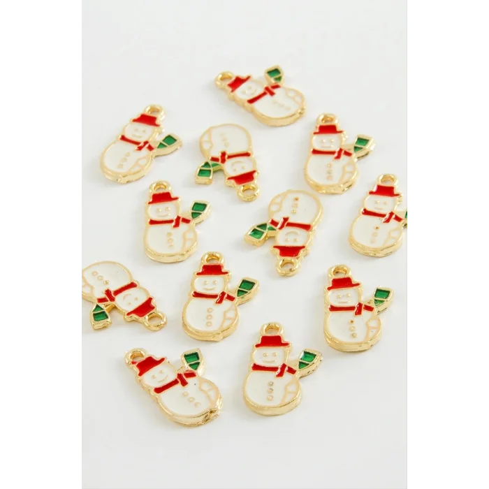 BUĞZ Yılbaşı Kardan Adam Mineli Kolye Ucu 1 Adet