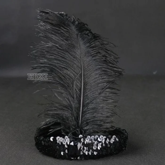 BUĞZ Yılbaşı Saç Tüyü Saç Bandı Siyah Renk