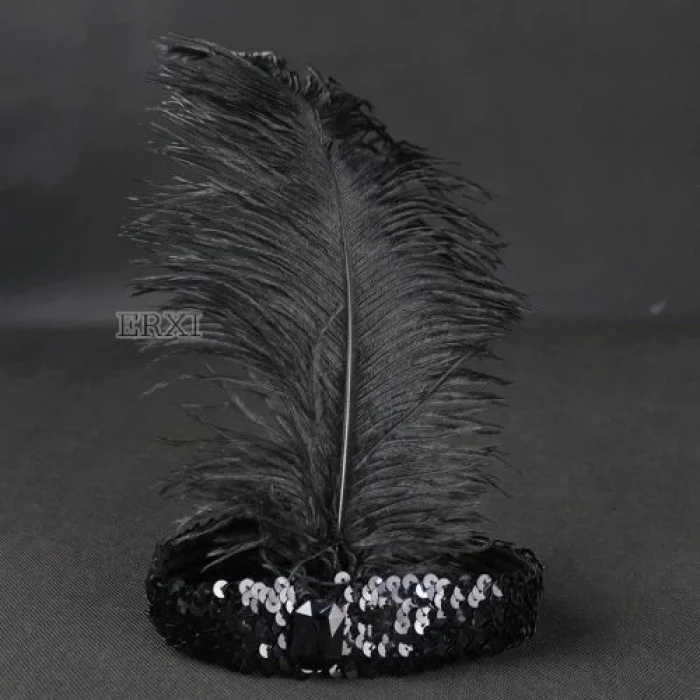  Yılbaşı Saç Tüyü Saç Bandı Siyah Renk