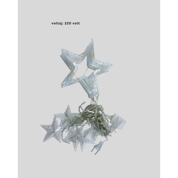 BUĞZ Yıldız Desenli Perde Tipi Peri Led 3x3 Metre Aydınlatma - Lisinya