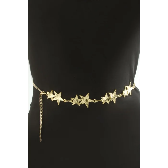 BUĞZ Yıldız Metal Zincir Kemer
