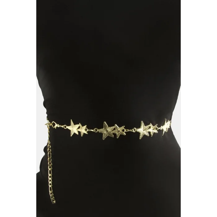 BUĞZ Yıldız Metal Zincir Kemer