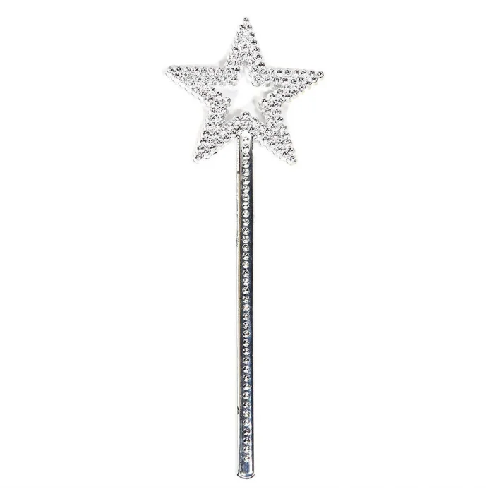 BUĞZ Yıldız Model Peri Asası Melek Asası Prenses Asası Metalize Gümüş Renk