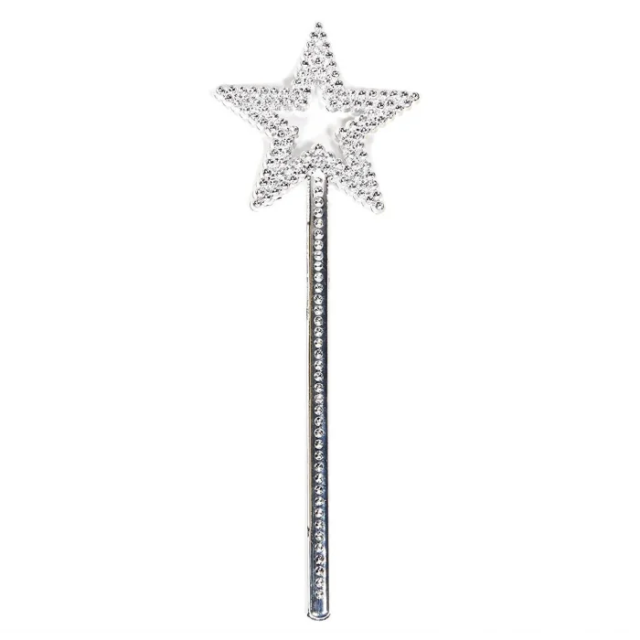 BUĞZ Yıldız Model Peri Asası Melek Asası Prenses Asası Metalize Gümüş Renk