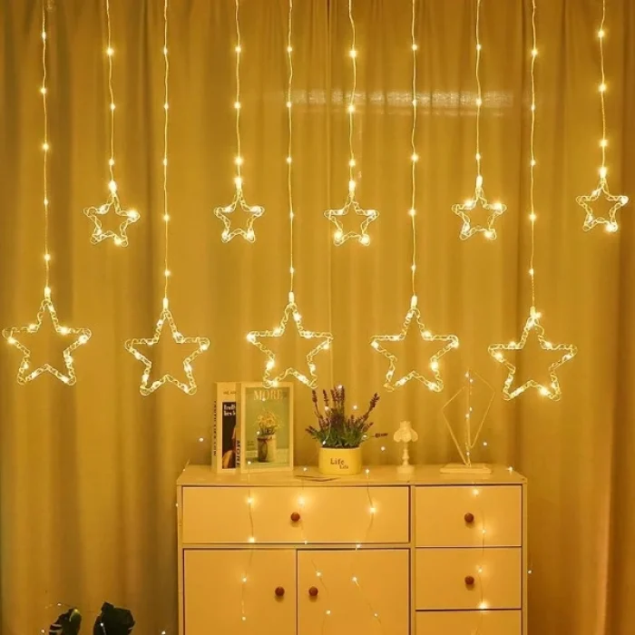 BUĞZ Yıldız Perde Led 10 Saçaklı