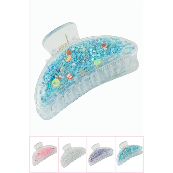 BUĞZ Yıldız Şeffaf Mandal Toka 8 cm