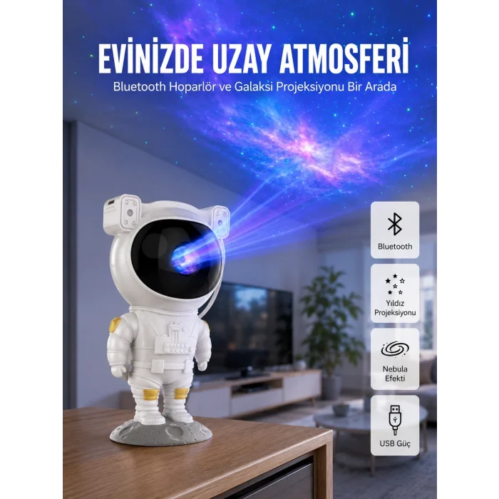 BUĞZ Yıldız ve Ay Efektli Uzaktan Kumandalı Projeksiyon Lamba