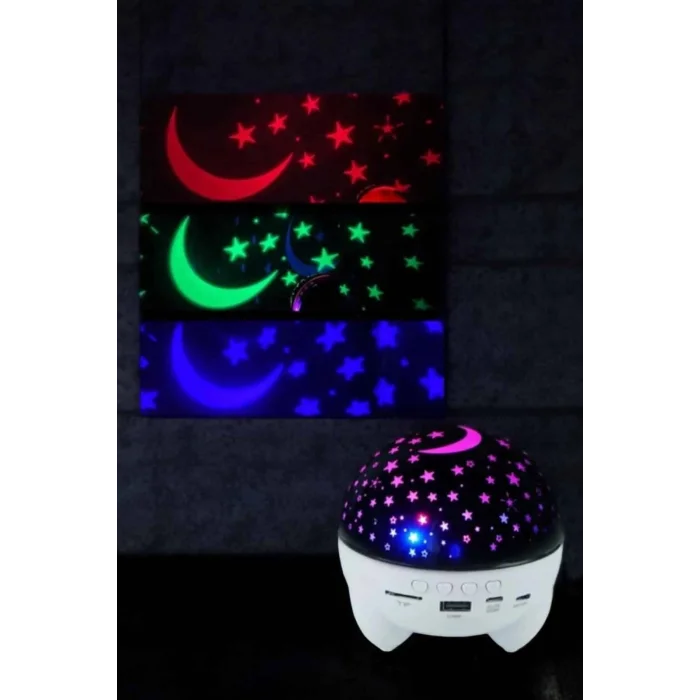 BUĞZ Yıldız Yansıtmalı Projeksiyon Gece Lambası Şarjlı Taşınabilir - BUĞZ