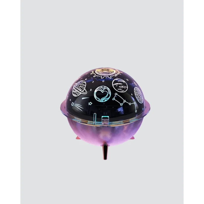 BUĞZ Yıldızlı Gökyüzü Efektli Uzay Temalı Nemlendirici Lamba