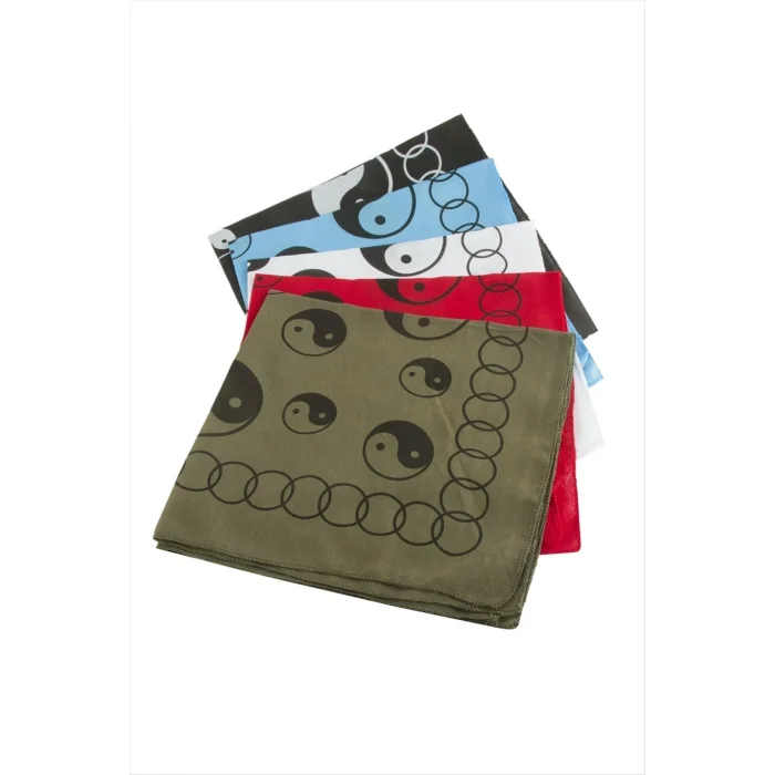 BUĞZ Yin Yang Desenli Keten Bandana 50*50